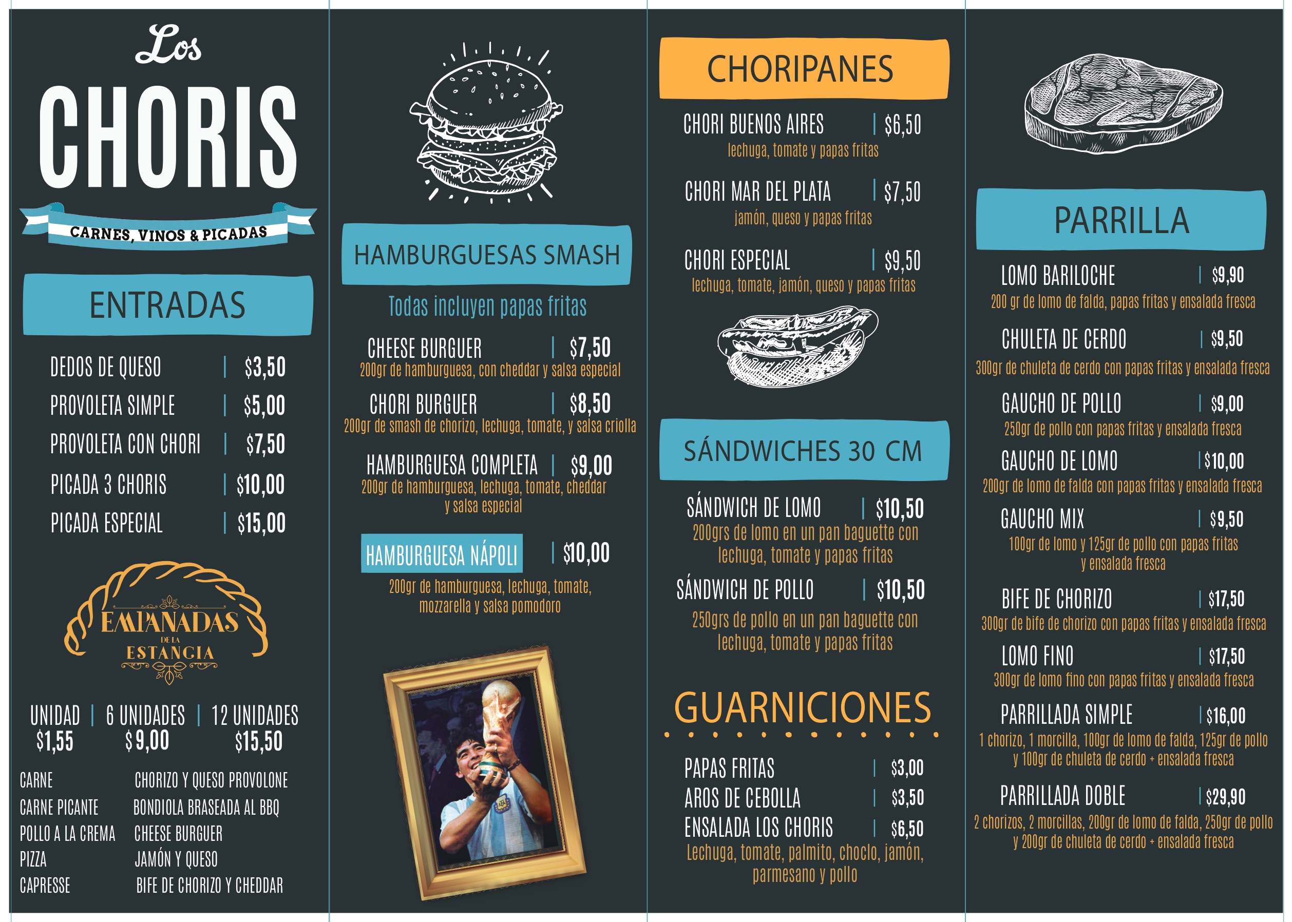 Menú Los Choris
