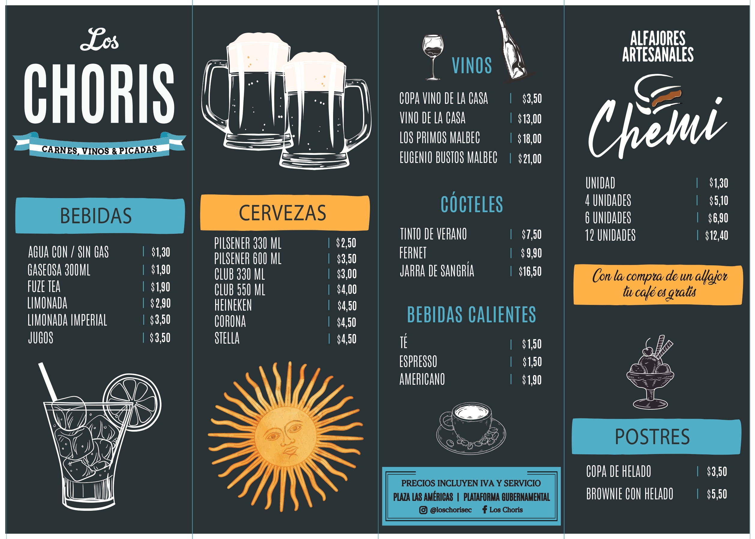 Menú Los Choris